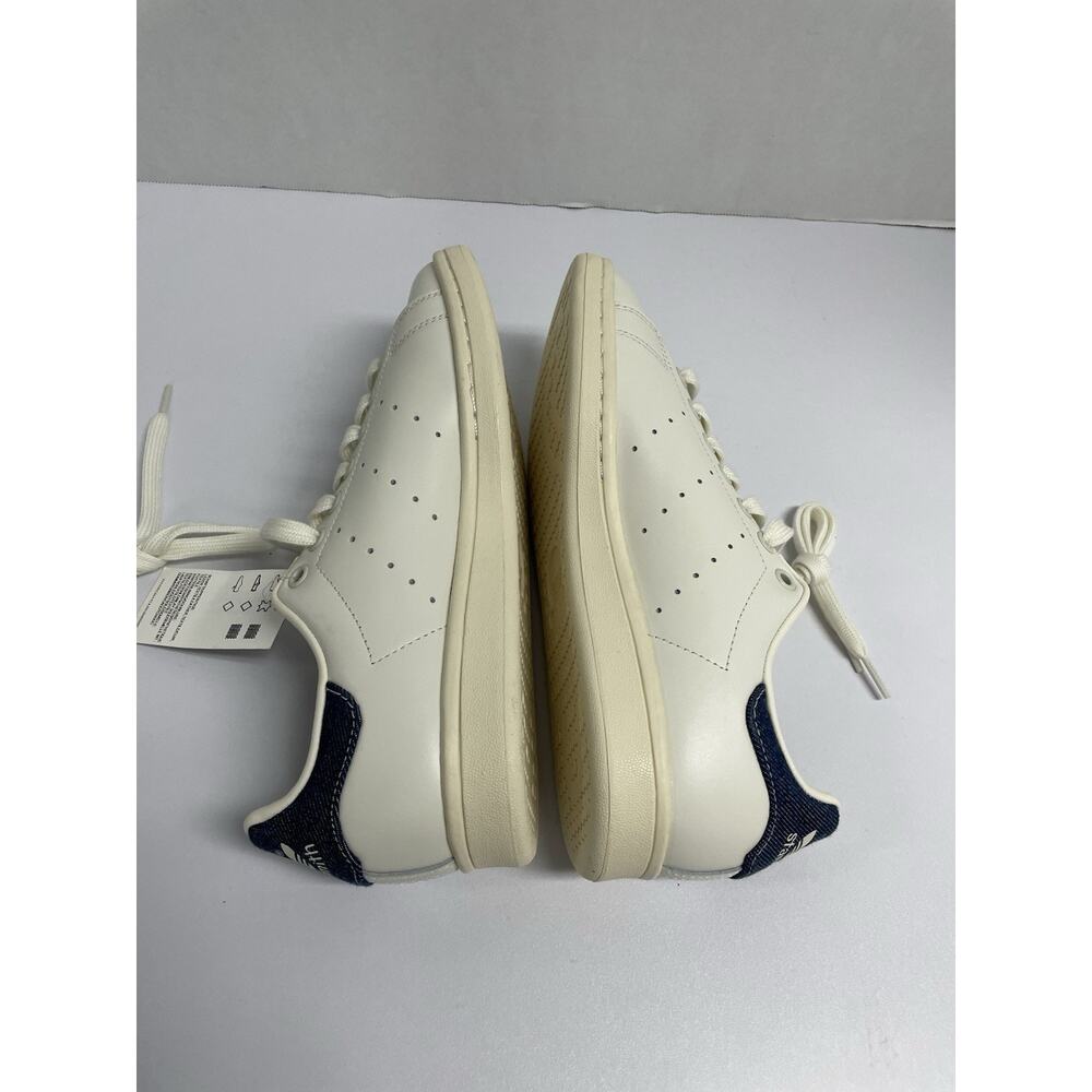 Adidas Stan Smith White Denim FW4424 Size 7 Low Top Leather Sneaker Off White - Picture 5 of 8